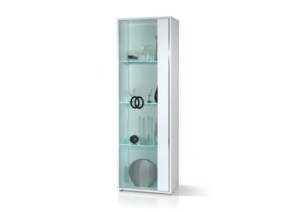 Display cabinet 1 door design living room furniture white Italy