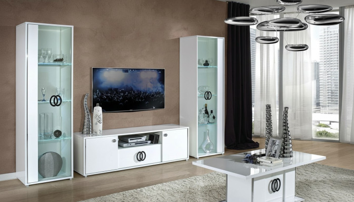 Living room furniture rtv 2x showcase modern design tv set 3 pieces