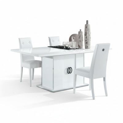 White dining table for modern dining room Italian furniture