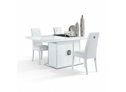 White dining table for modern dining room Italian furniture