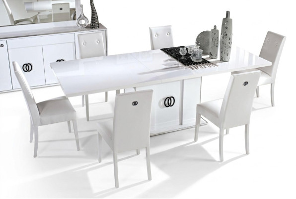 7-piece dining table and chair set with modern design