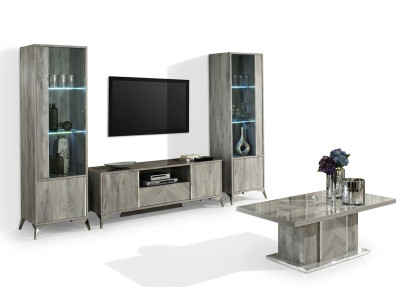 Mobile TV furniture living room 2x showcase modern design 3-piece set