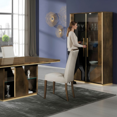 Showcase cabinet display living room display cabinets design 2 doors glass cabinet