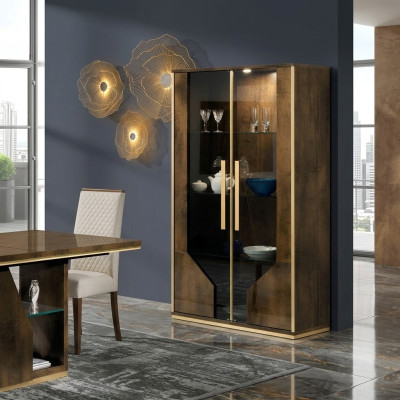 Showcase cabinet display living room display cabinets design 2 doors glass cabinet