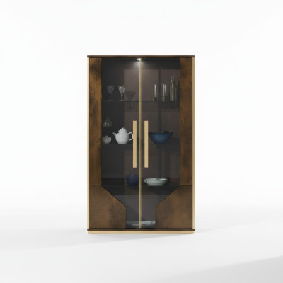 Showcase cabinet display living room display cabinets design 2 doors glass cabinet