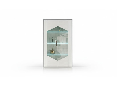 White 2-door display cabinet modern design