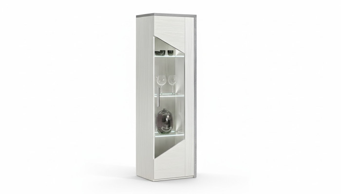 White display cabinet with 1 door modern design