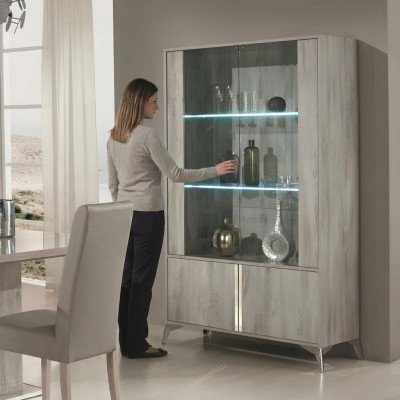 2-door display cabinet design furniture glass