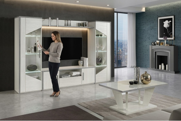 5-piece living room set display cabinet group new