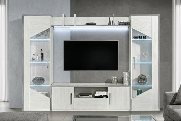 4-piece modern living room furniture set display cabinet new wood group
