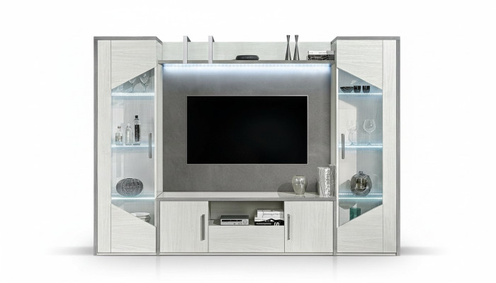 4-piece modern living room furniture set display cabinet new wood group