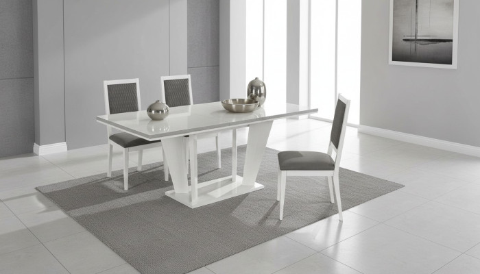 Luxury modern design dining table set white