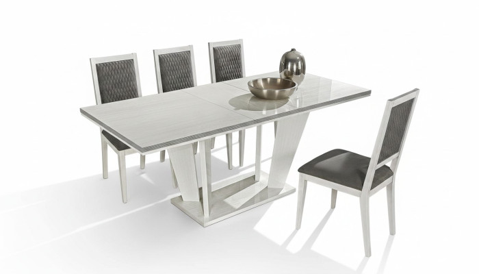 Luxury modern design dining table set white
