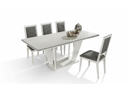 Luxury modern design dining table set white