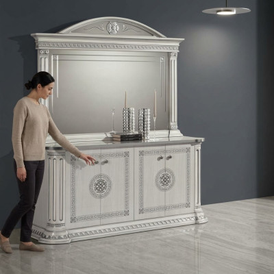 Chest of drawers set with mirror wooden cabinets furniture Italy