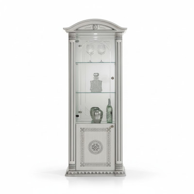 Luxury showcase with glass white design furniture new