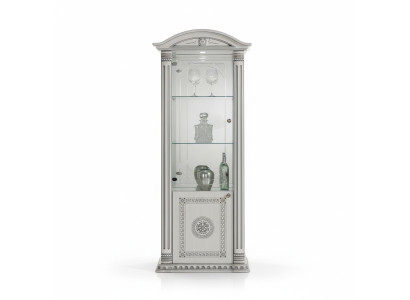 Luxury showcase with glass white design furniture new
