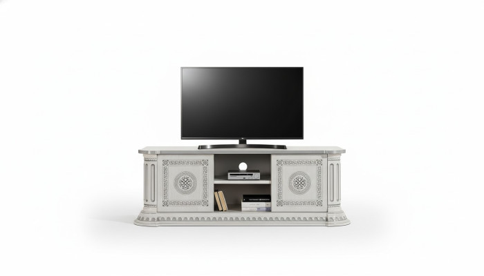 Design buffet RTV for TV, luxury low cabinet in white wood, new