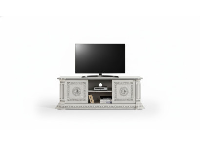 Design buffet RTV for TV, luxury low cabinet in white wood, new