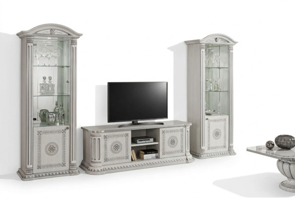 Mobile TV display cabinet for living room, 3-piece set in new wood