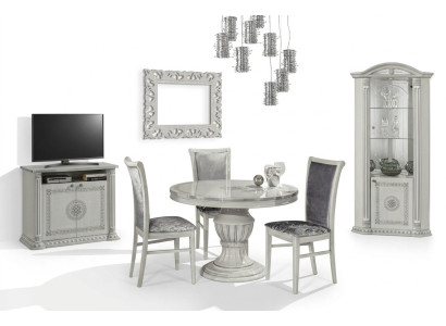 Luxury 3-piece set dining table display cabinet chest of drawers