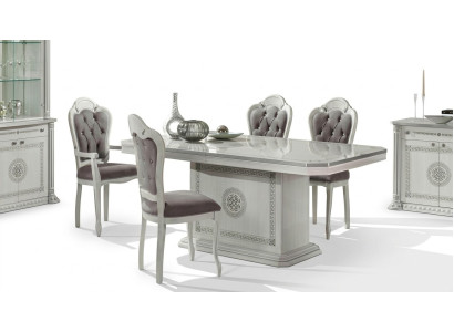 Luxury dining set table chairs XXL wooden design 5 pieces