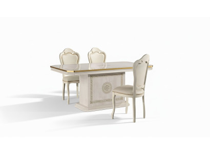 Set of 5 modern wooden dining chairs