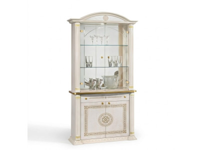 Glass display cabinet bar home baroque cabinets shelf wood display new furniture