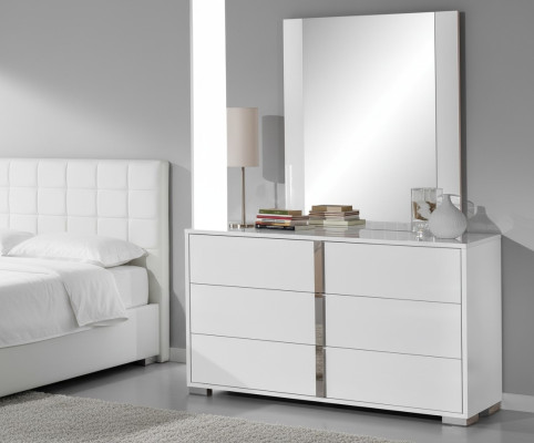 Modern wooden 2-piece nightstand set with mirror for new bedroom