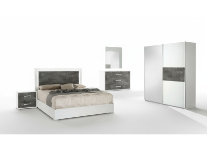 6-piece bedroom set, nightstand, wardrobe, dresser, mirror, matrimonial, new