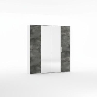 Modern wooden wardrobe with 4 doors for bedroom