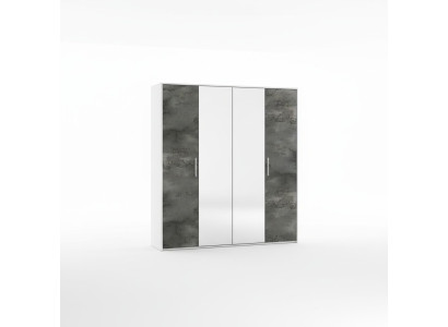 Modern wooden wardrobe with 4 doors for bedroom