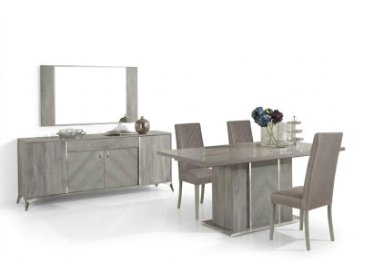 Wooden design mirror dresser set for bedroom