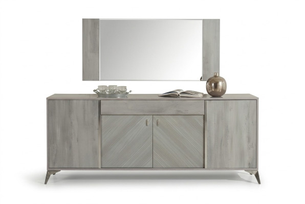 Modern gray wooden design furniture for the bedroom