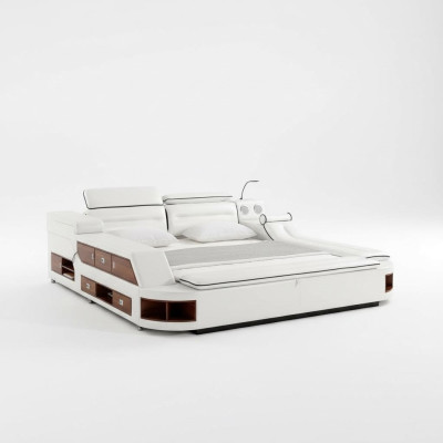 Design leather beds hotel double shelf massage lounger multifunctional bed