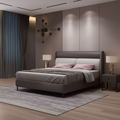 Design bed beds 180 x 200cm Dubai double hotel wood bedroom