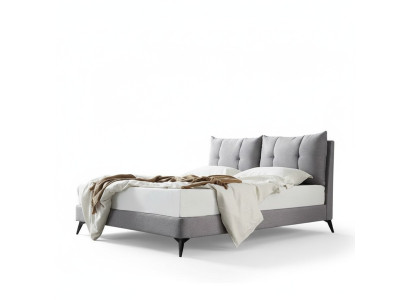 Double hotel bed beds beige 180x200 bedroom leather upholstery design.