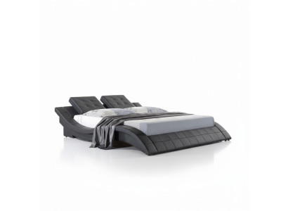 Luxury double hotel marriage beds wood bedroom leather bed upholstery