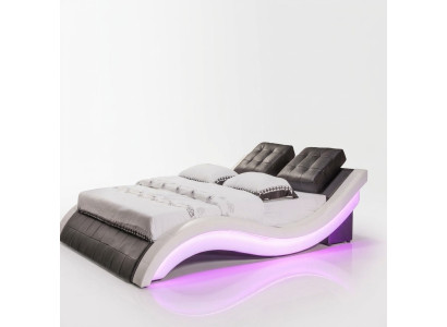 Luxury Bed Design Beds Digital LED Bedroom Furniture Leather Double