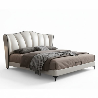 Beds Textile Hotel Luxury Upholstery Seat Leather Italian Designer Bed Bedroom