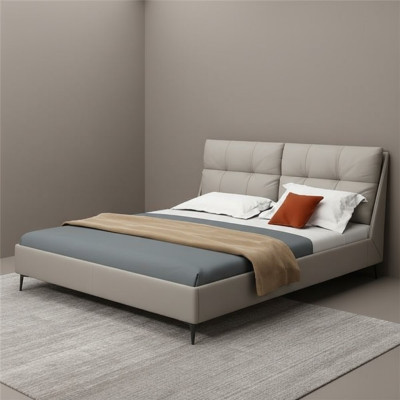 Beds Textile Leather Hotel Luxury Upholstery Velvet Fabric Designer Bed Bedroom