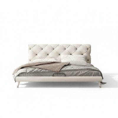 Beds 180x200cm Bedroom Textile Fabric Bed Chesterfield Design Luxury