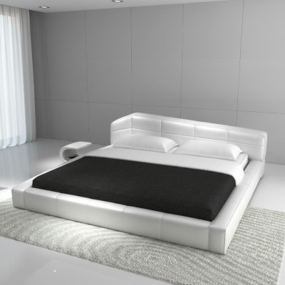 Modern hotel frame sleeping room luxury leather design bed double