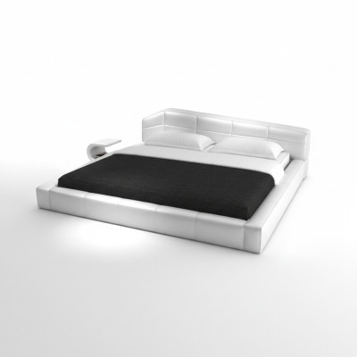 Modern hotel frame sleeping room luxury leather design bed double