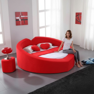 Designer heart-shaped bed honeymoon bed luxury bed frame bed brothel