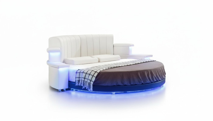 Round Bed Furniture Modern Luxury Beds Bed Frame 200x200 Round