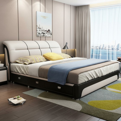 Beds Upholstery Textile Modern Wood Bedroom New Double Bed Chester Bed