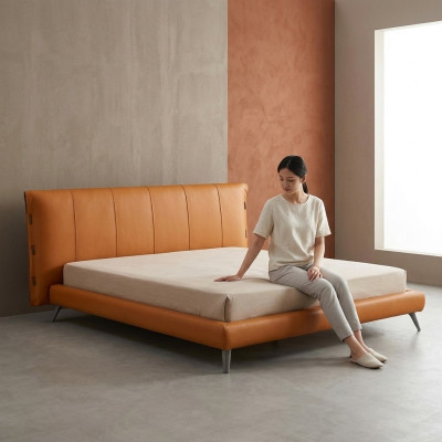 Upholstered Double Beds Metal Design Luxury Bed Bedroom Italian