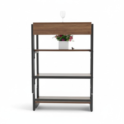 Multifunctional Space-Saving Furniture Dining Table Shelf 2-in-1 Kitchen Tables Wood