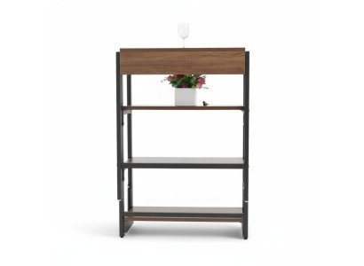 Multifunctional Space-Saving Furniture Dining Table Shelf 2-in-1 Kitchen Tables Wood